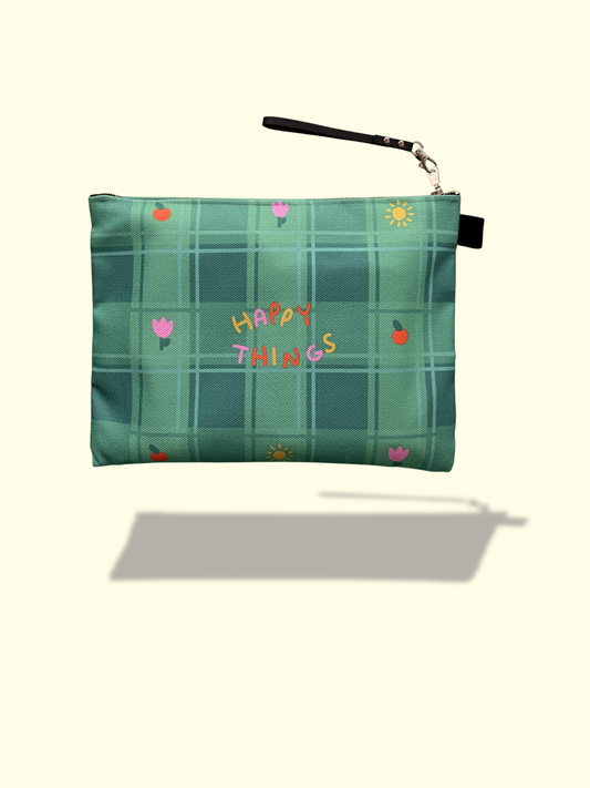 Happy Things Zippered Pouch