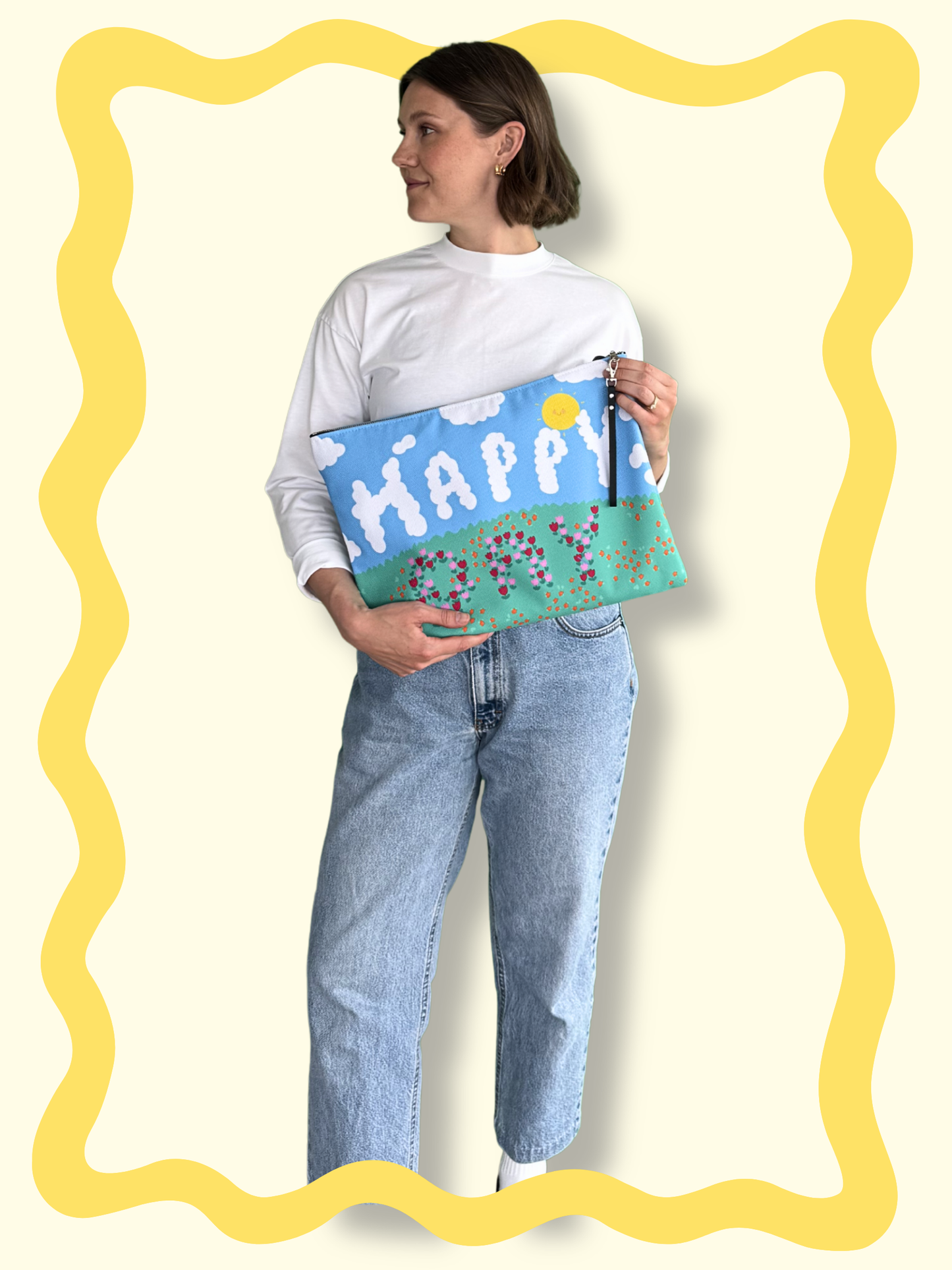 Happy Day Zippered Pouch