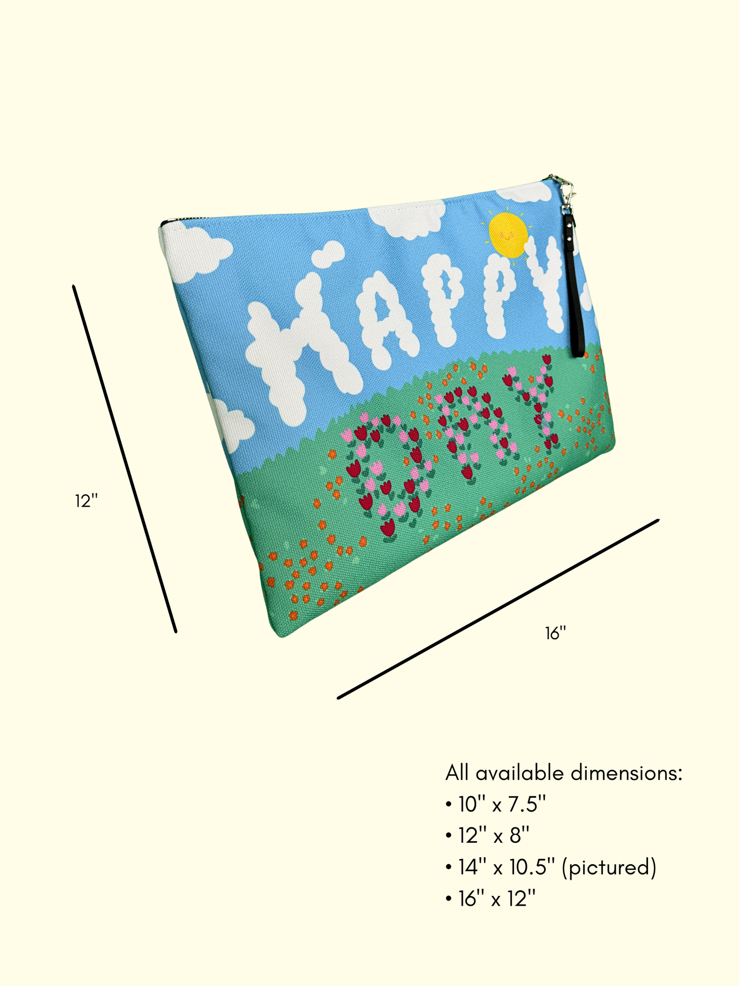 Happy Day Zippered Pouch