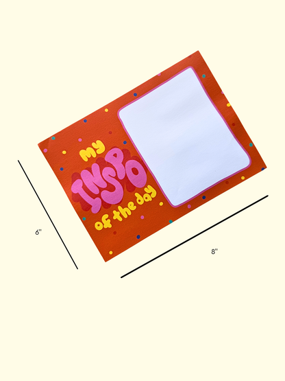 Inspirational Post-it Note Pad – “My Inspo of the Day” Decorative Sticky Notes