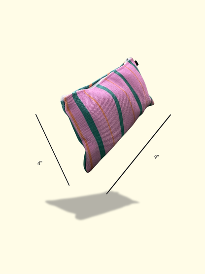 Striped spring pouch