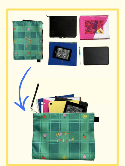 Happy Things Zippered Pouch
