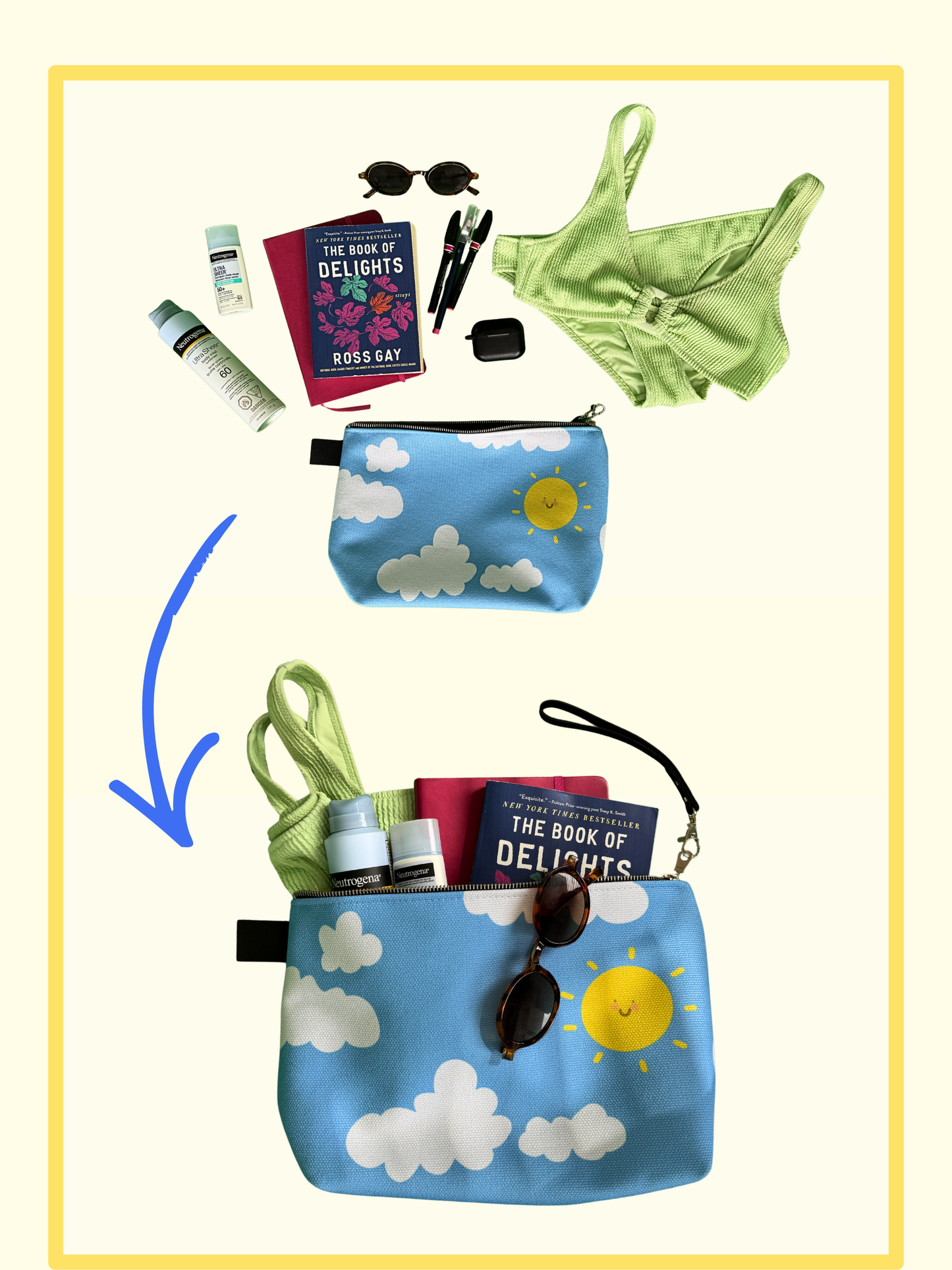 Blue Skies Makeup Bag