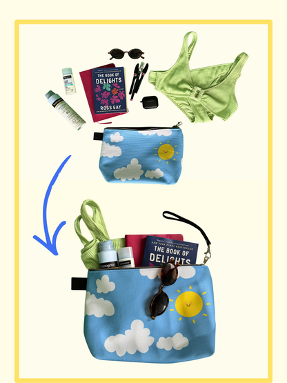 Blue Skies Makeup Bag