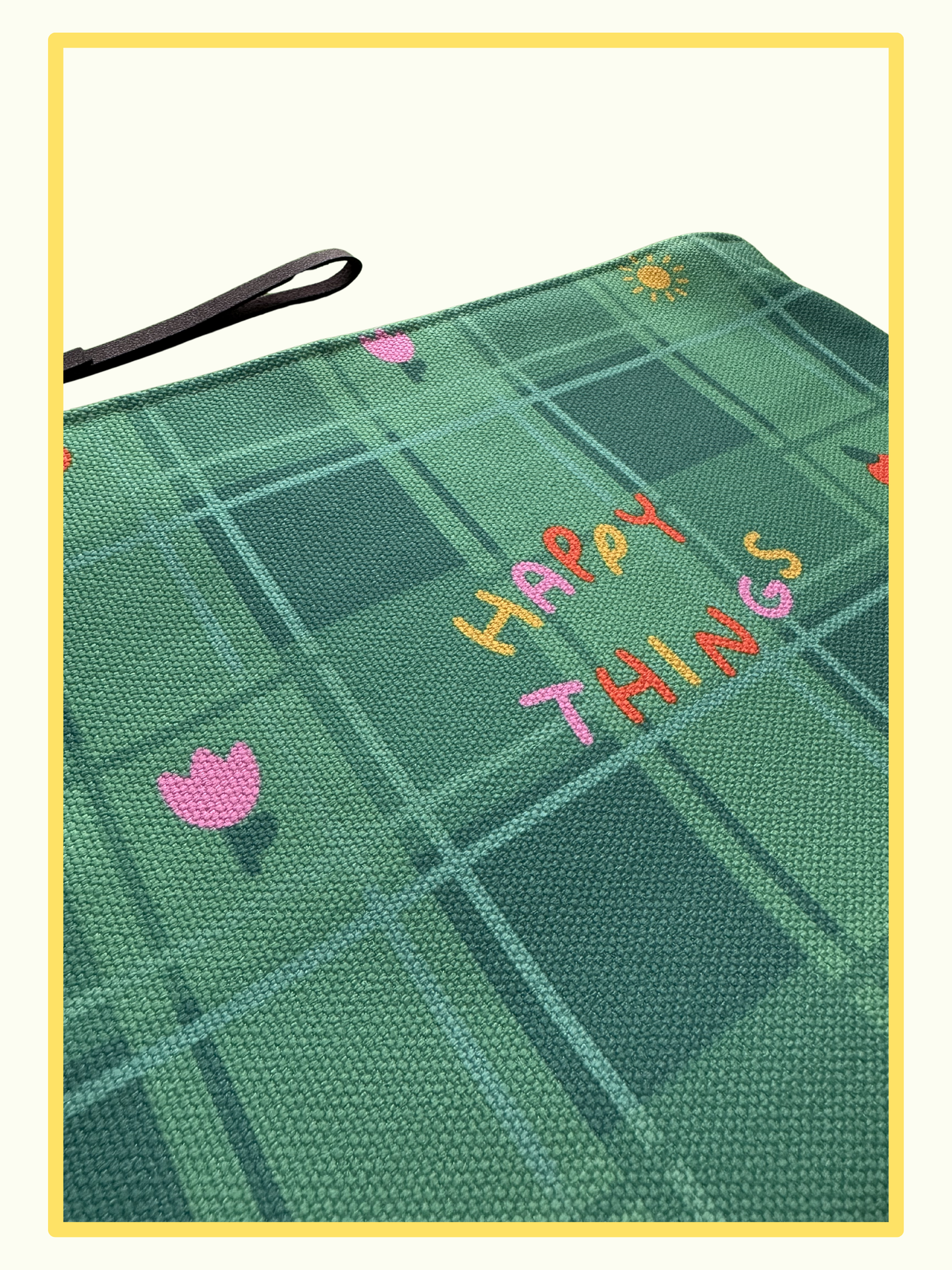 Happy Things Zippered Pouch