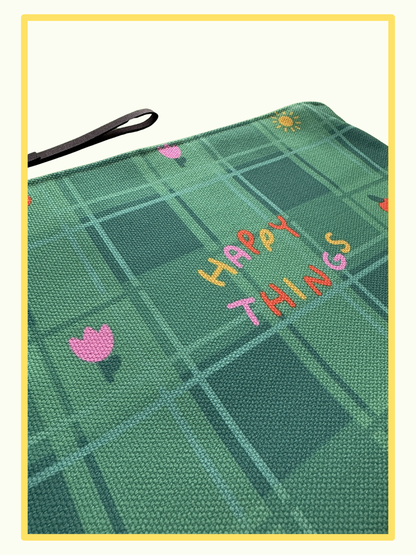 Happy Things Zippered Pouch