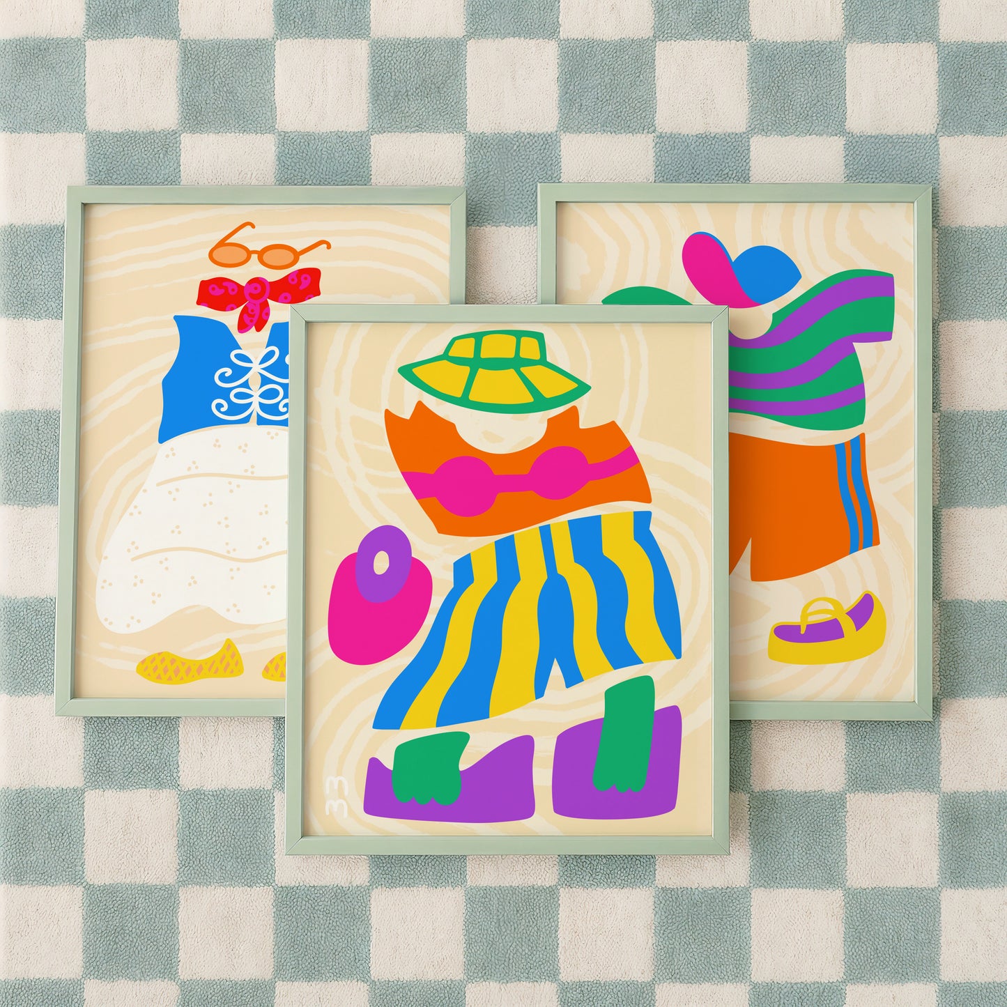 The Lola Print | Vibrant Abstract Summer Outfit Art Print