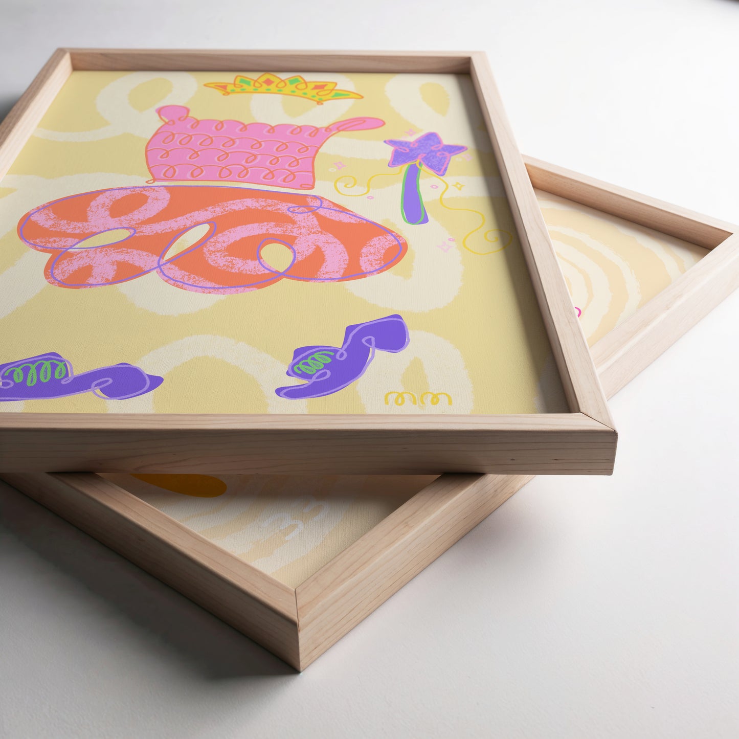 The Piper Print | Whimsical Princess Dream Tutu and Crown Art for Vibrant Kids' Room Decor