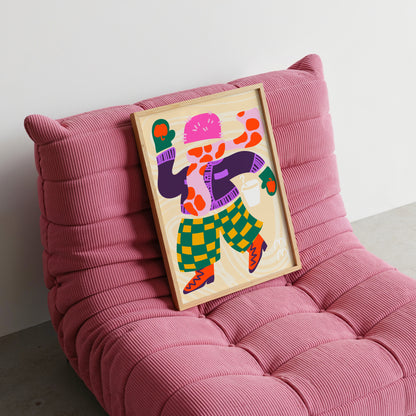 The Brianna Print ❄︎ Cozy and Colourful Fashion Illustration for Cold Weather