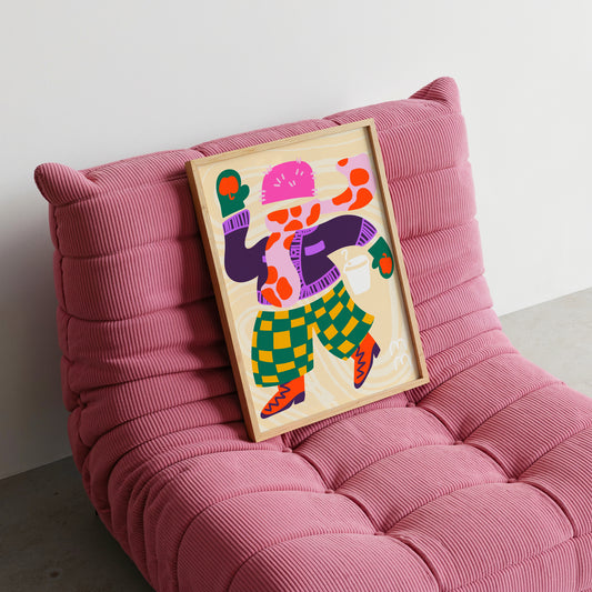 The Brianna Print ❄︎ Cozy and Colourful Fashion Illustration for Cold Weather