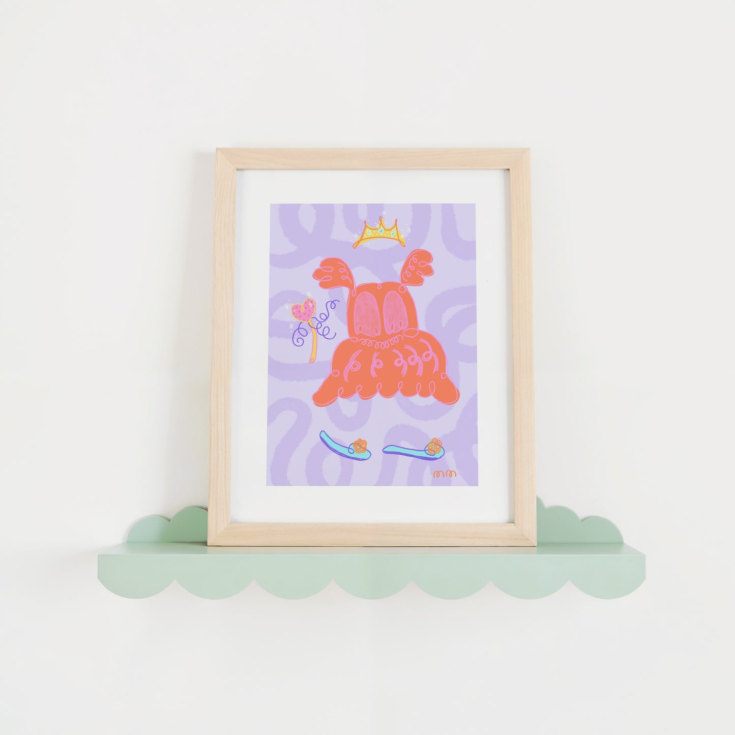 The Ruby Print | Dreamy Princess Dress for Vibrant & Playful Wall Art for a play room
