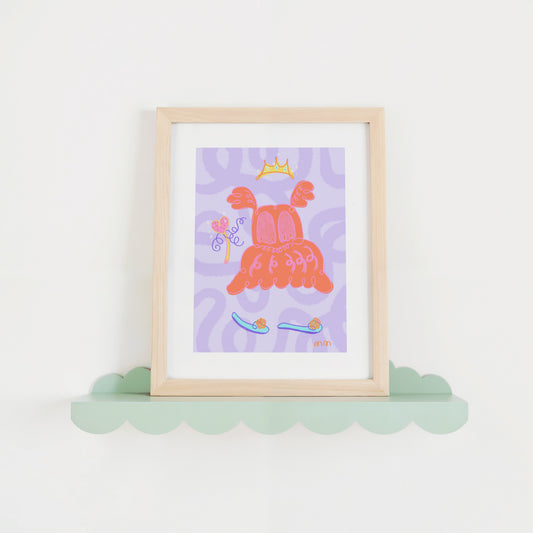 The Ruby Print | Dreamy Princess Dress for Vibrant & Playful Wall Art for a play room