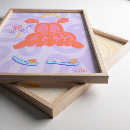 The Ruby Print | Dreamy Princess Dress for Vibrant & Playful Wall Art for a play room