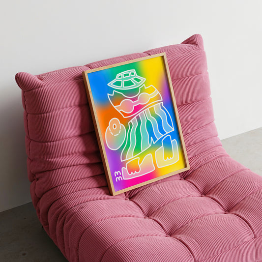 The Zoe Print | Vibrant Fashion Illustration for Modern Spaces