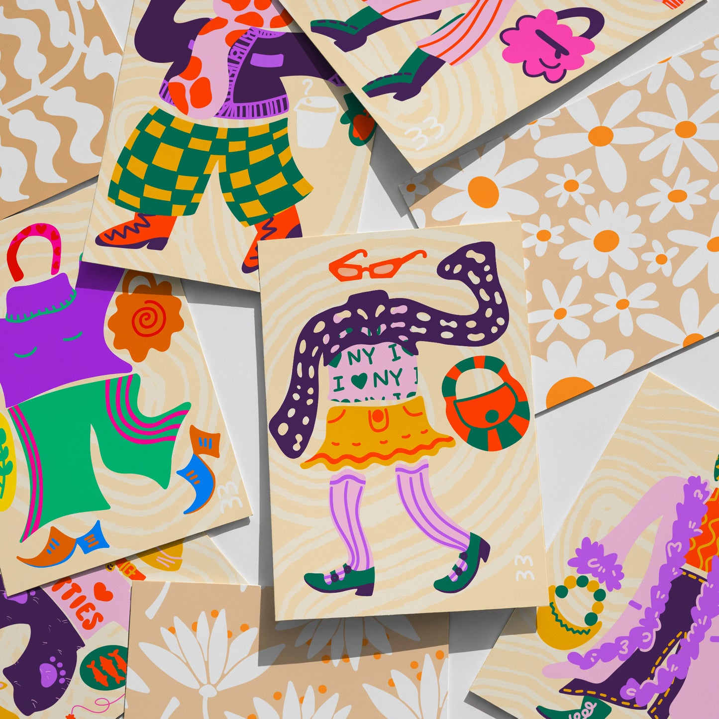 The Brooklyn Print ❄︎ Vibrant 'I Love NY' Abstract Fashionista Art