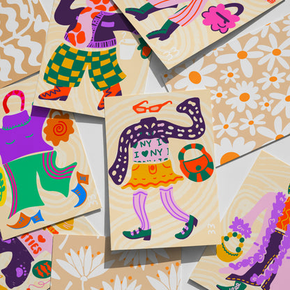 The Brooklyn Print ❄︎ Vibrant 'I Love NY' Abstract Fashionista Art