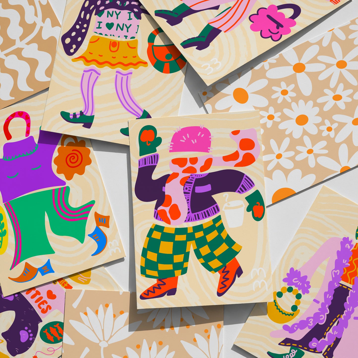 The Brianna Print ❄︎ Cozy and Colourful Fashion Illustration for Cold Weather