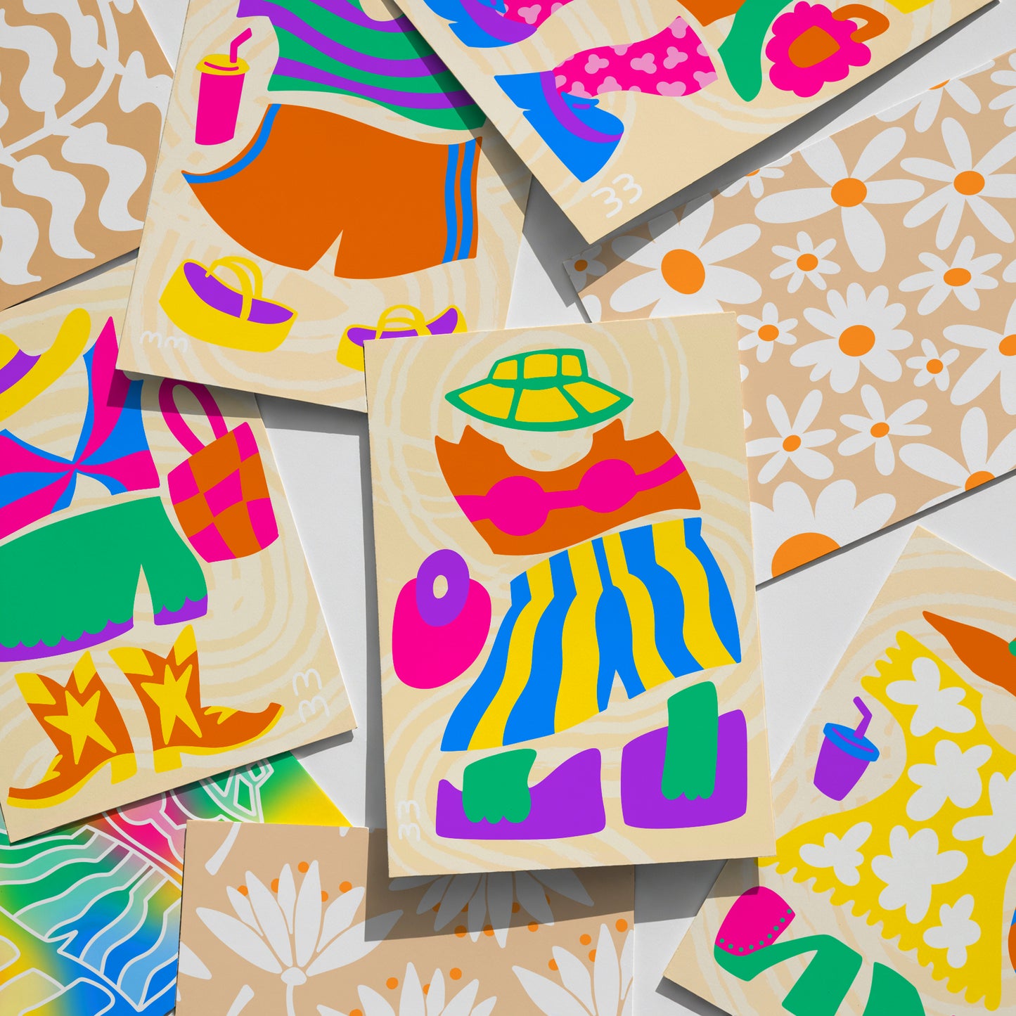 The Lola Print | Vibrant Abstract Summer Outfit Art Print