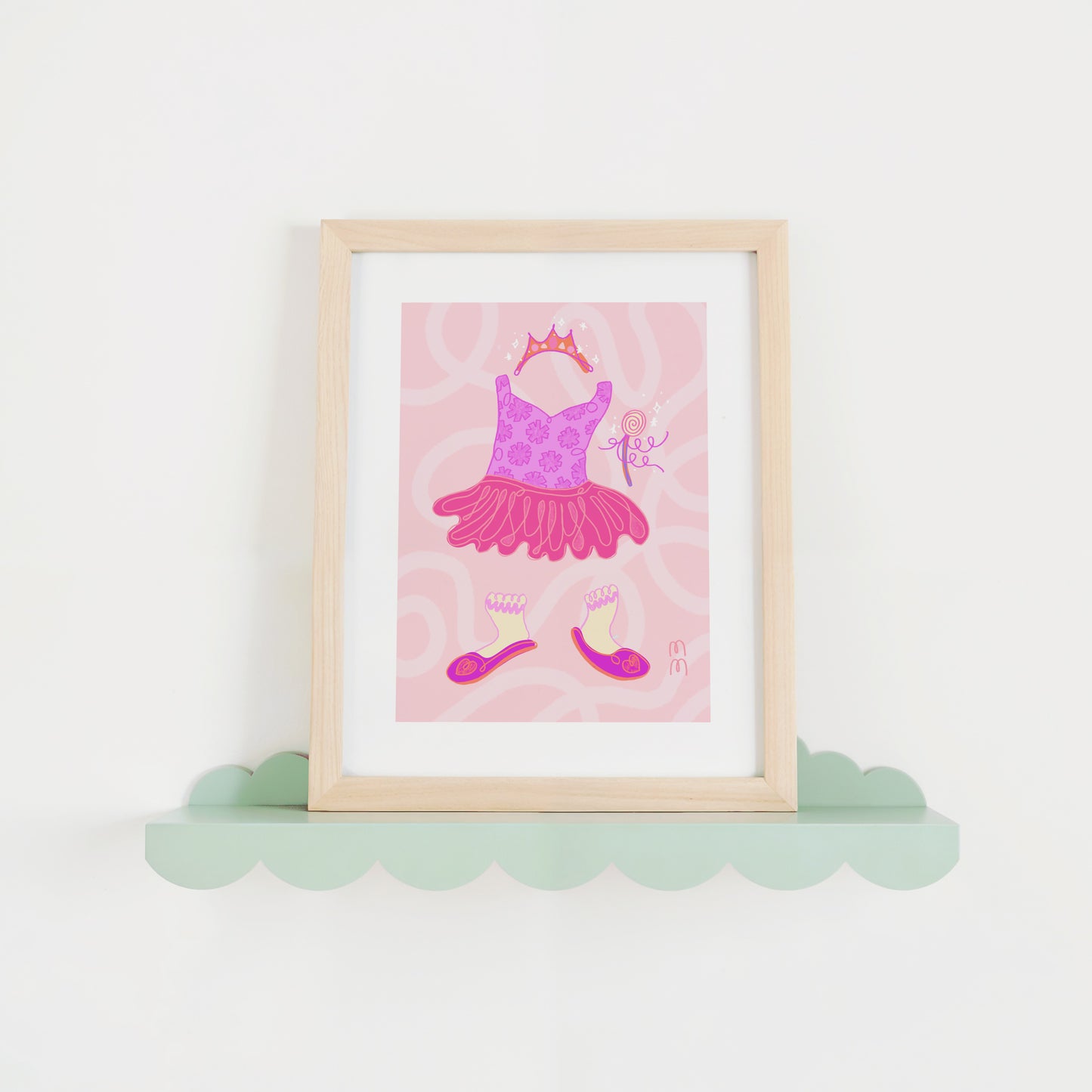 The Evelyn Print | Enchanting Princess Dress-Up Dream Art with Whimsical Pink Hues for Every Royal Room