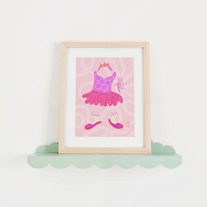 The Evelyn Print | Enchanting Princess Dress-Up Dream Art with Whimsical Pink Hues for Every Royal Room