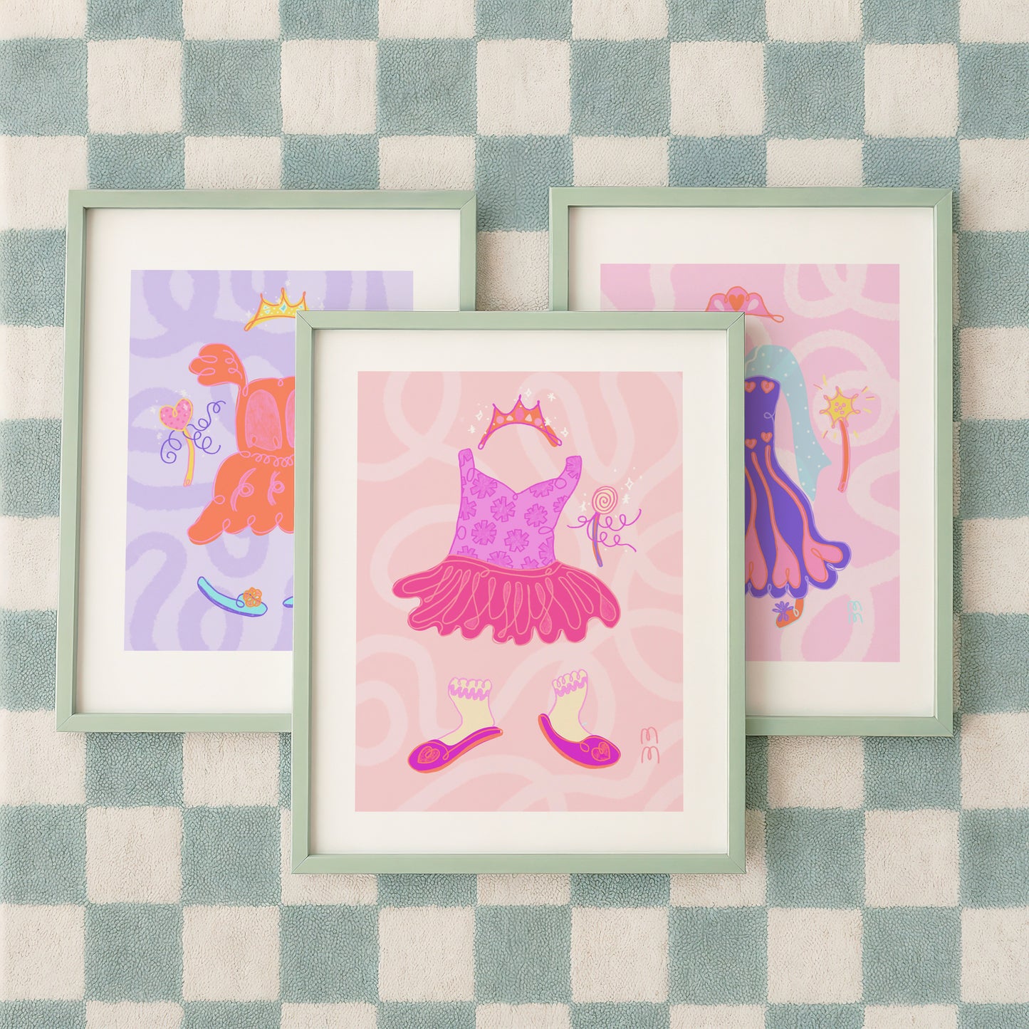 The Evelyn Print | Enchanting Princess Dress-Up Dream Art with Whimsical Pink Hues for Every Royal Room