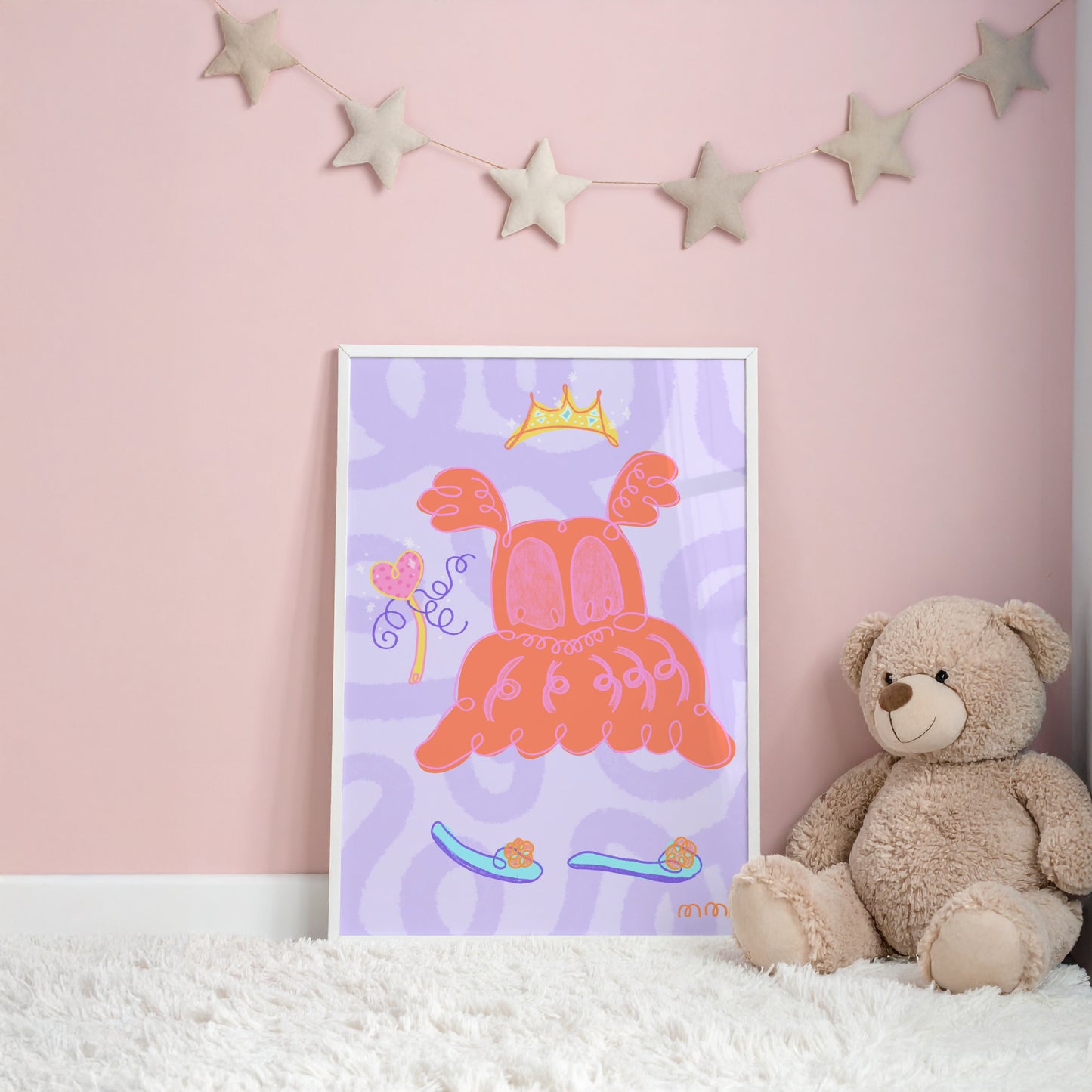 The Ruby Print | Dreamy Princess Dress for Vibrant & Playful Wall Art for a play room